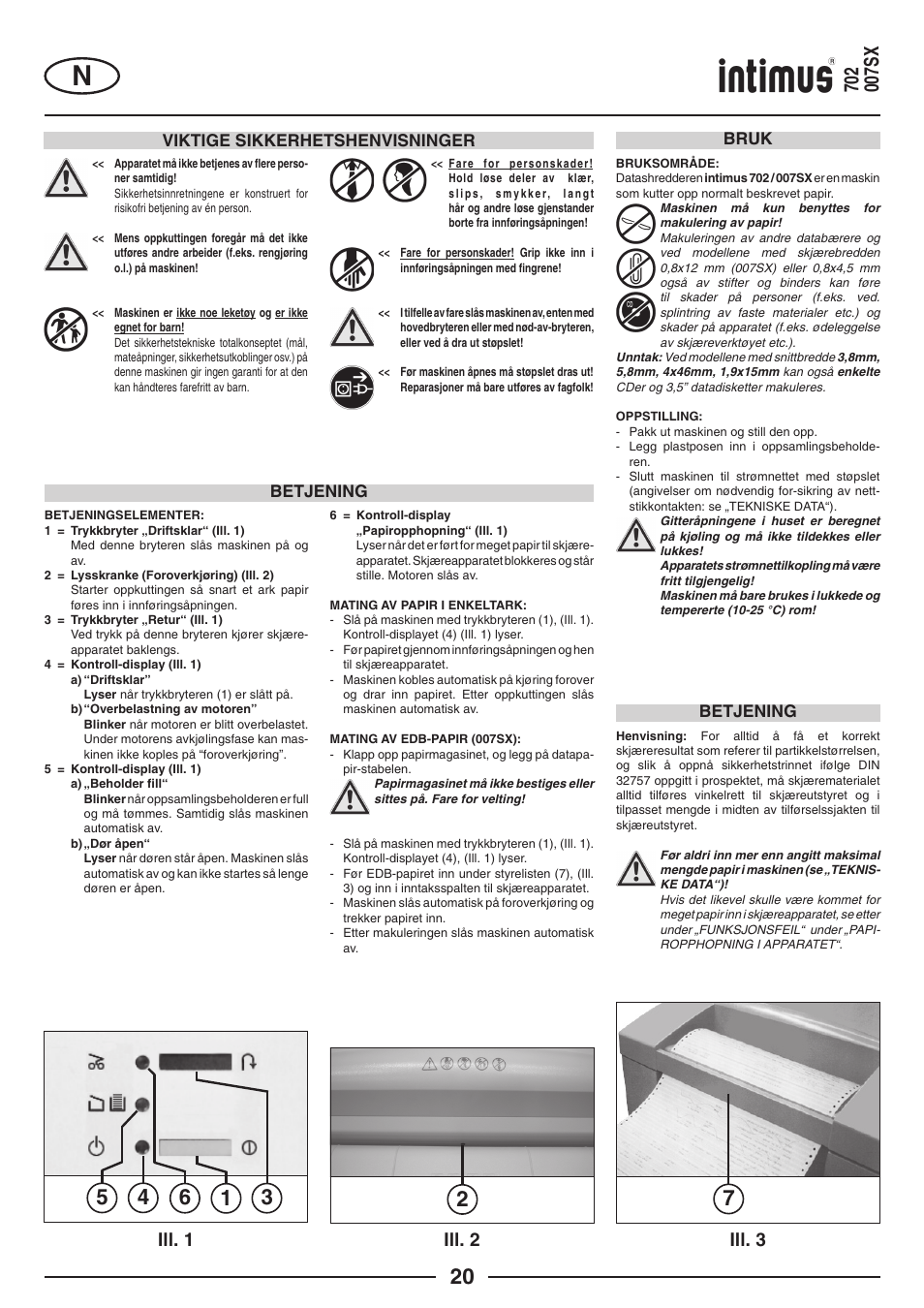 Ill. 1, Ill. 3, Ill. 2 | intimus 702 User Manual | Page 20 / 36