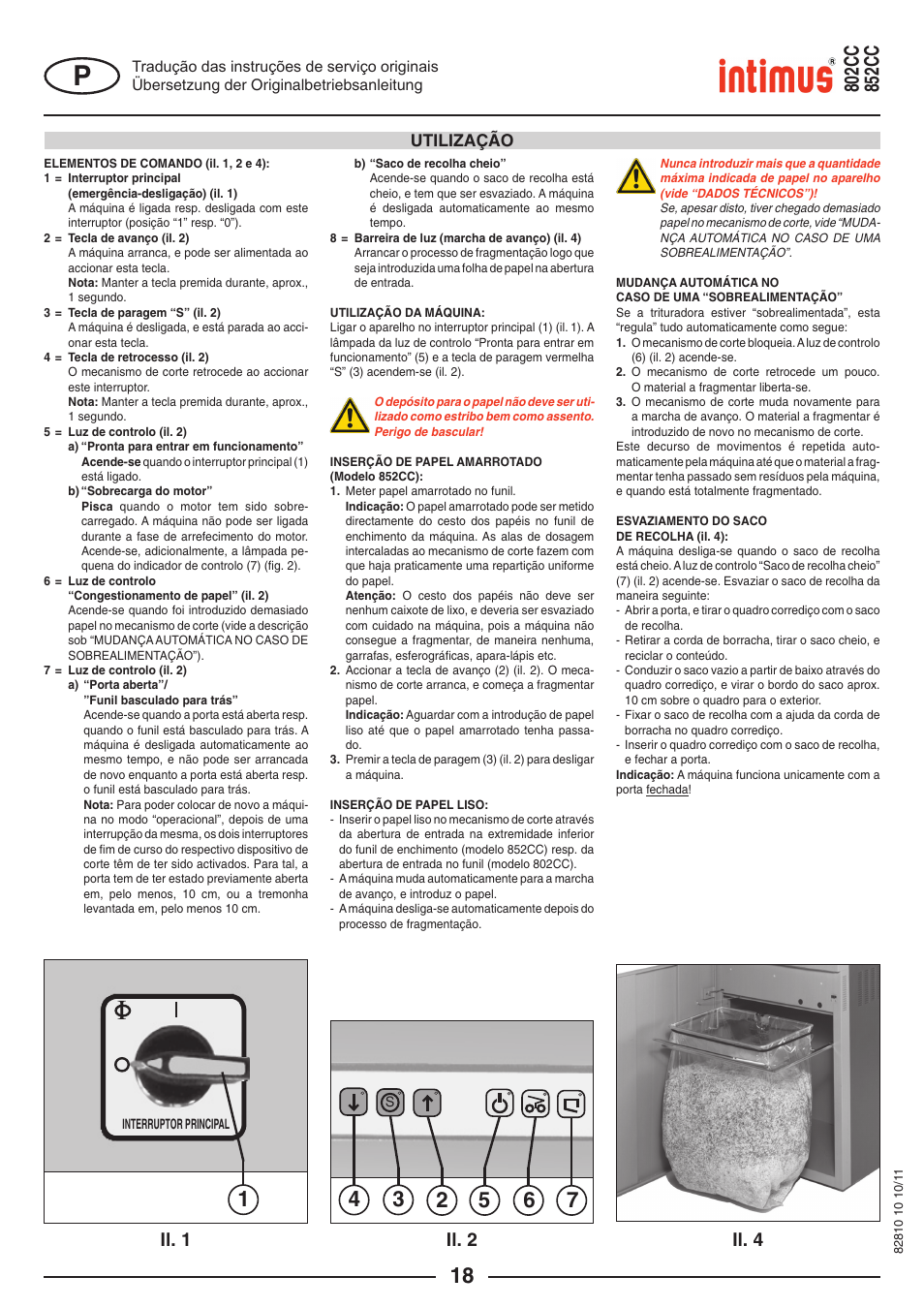 Il. 1 il. 2 il. 4 | intimus 852 CC User Manual | Page 18 / 56