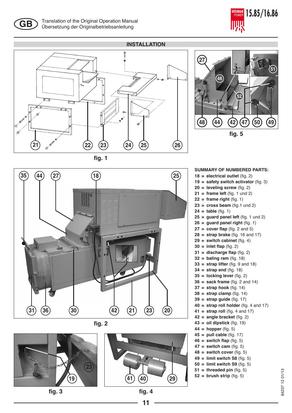 intimus POWER 16.86 User Manual | Page 11 / 68