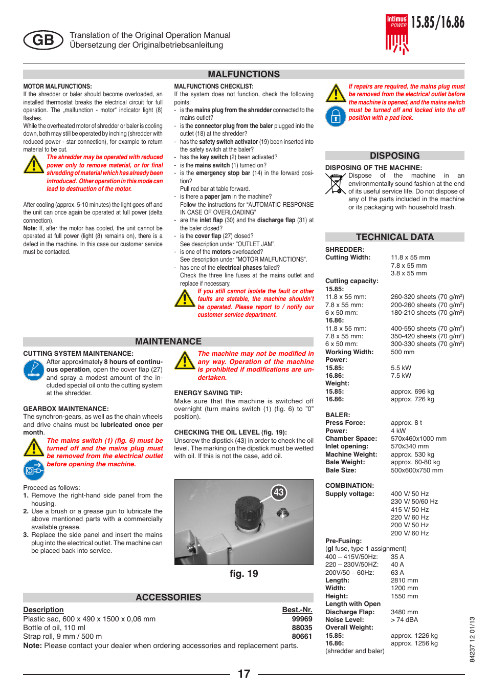 Fig. 19 | intimus POWER 16.86 User Manual | Page 17 / 68