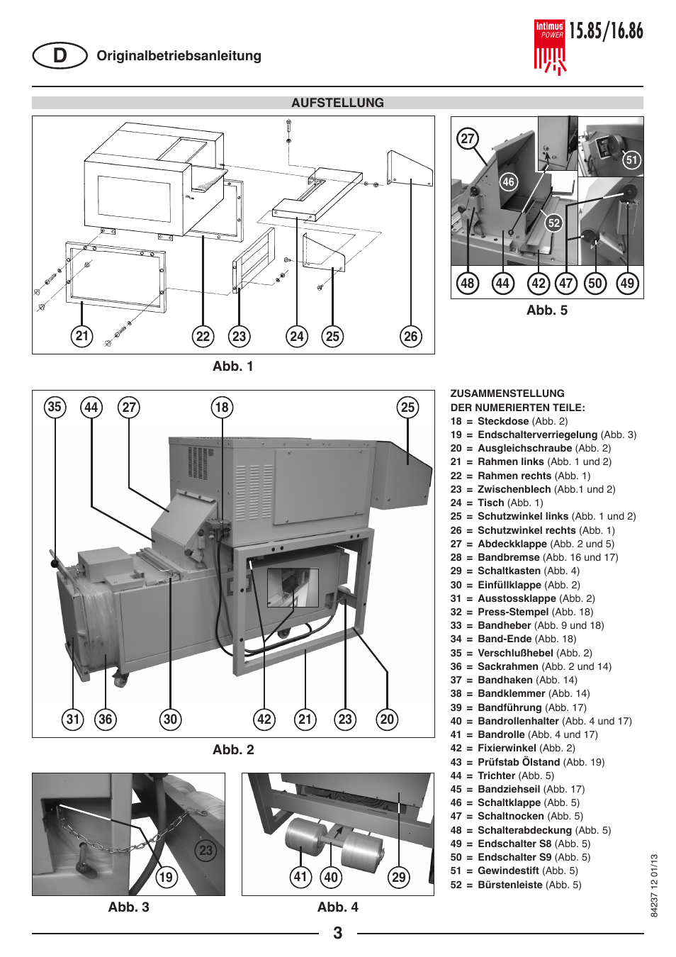 intimus POWER 16.86 User Manual | Page 3 / 68