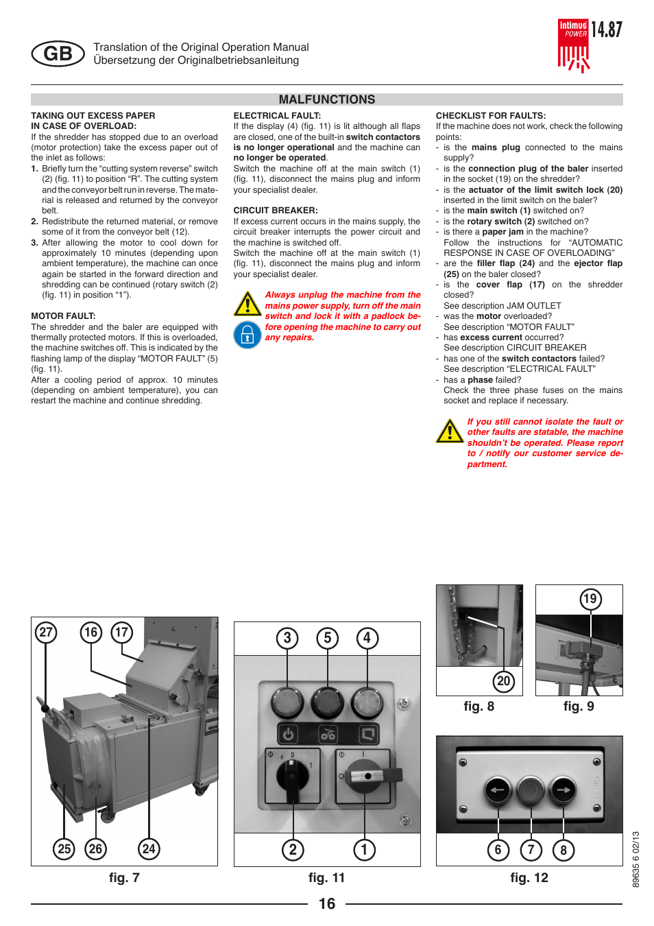 intimus POWER 14.87 User Manual | Page 16 / 68