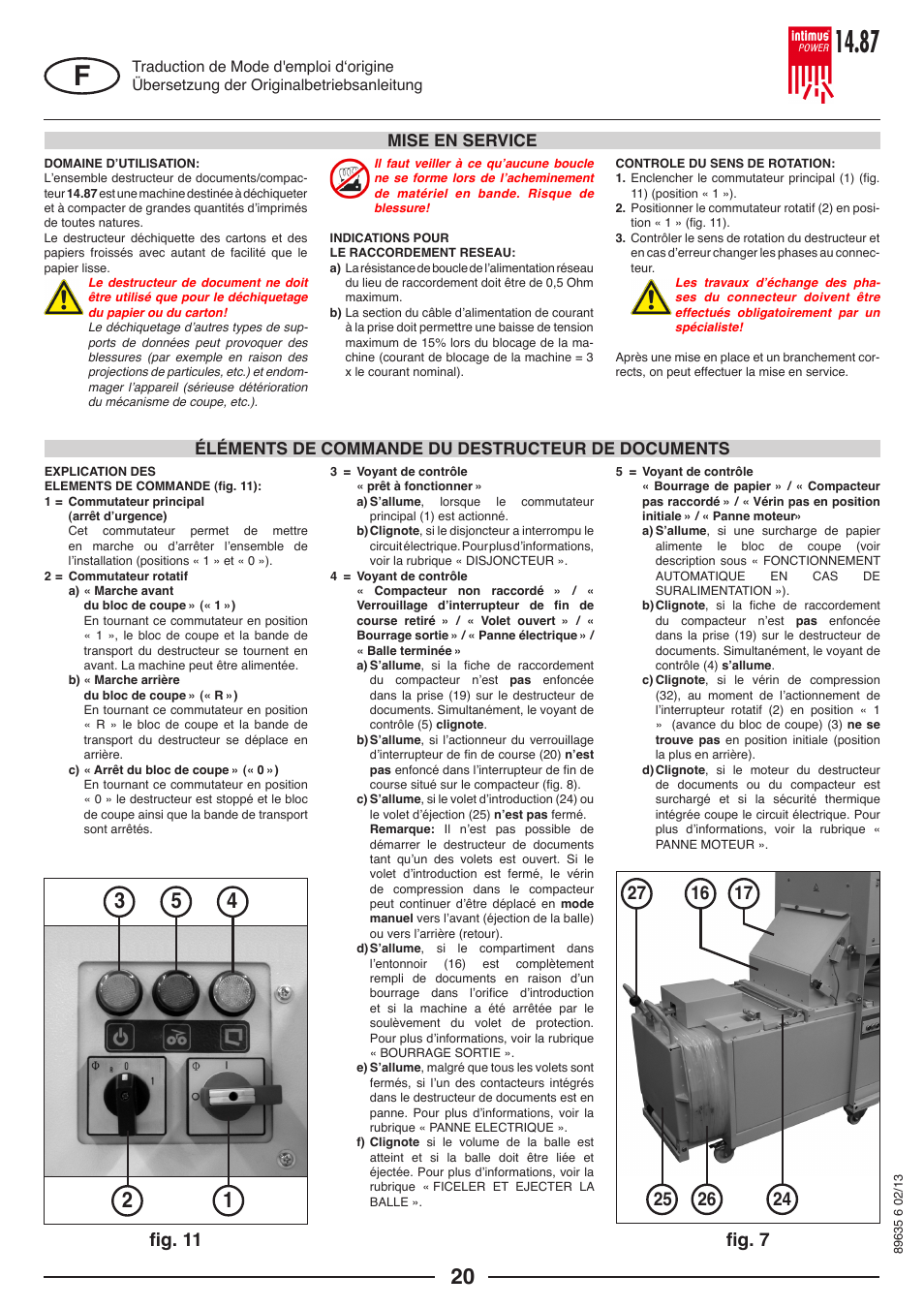 Fig. 11 | intimus POWER 14.87 User Manual | Page 20 / 68