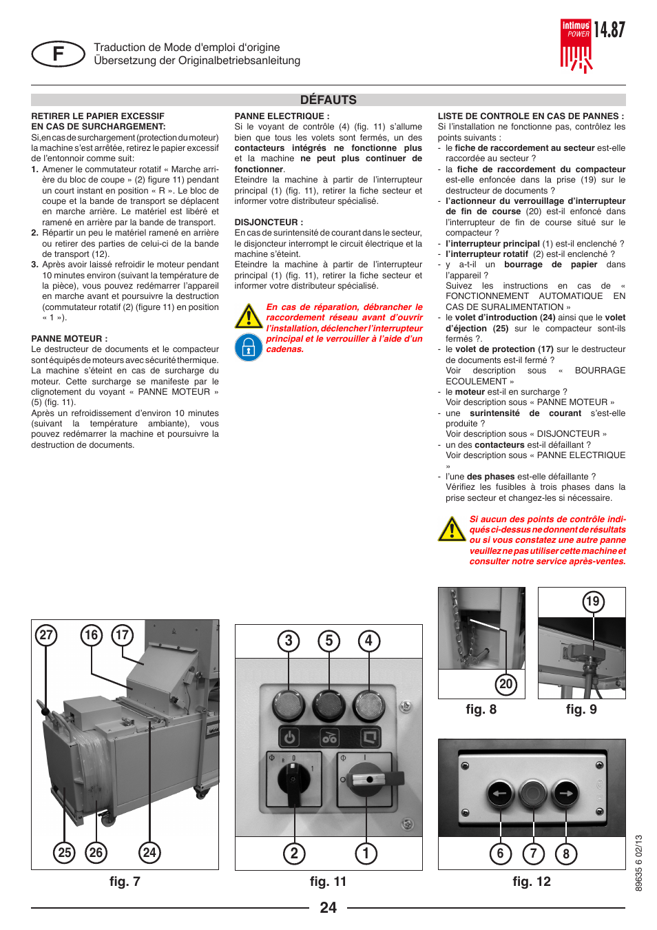 intimus POWER 14.87 User Manual | Page 24 / 68