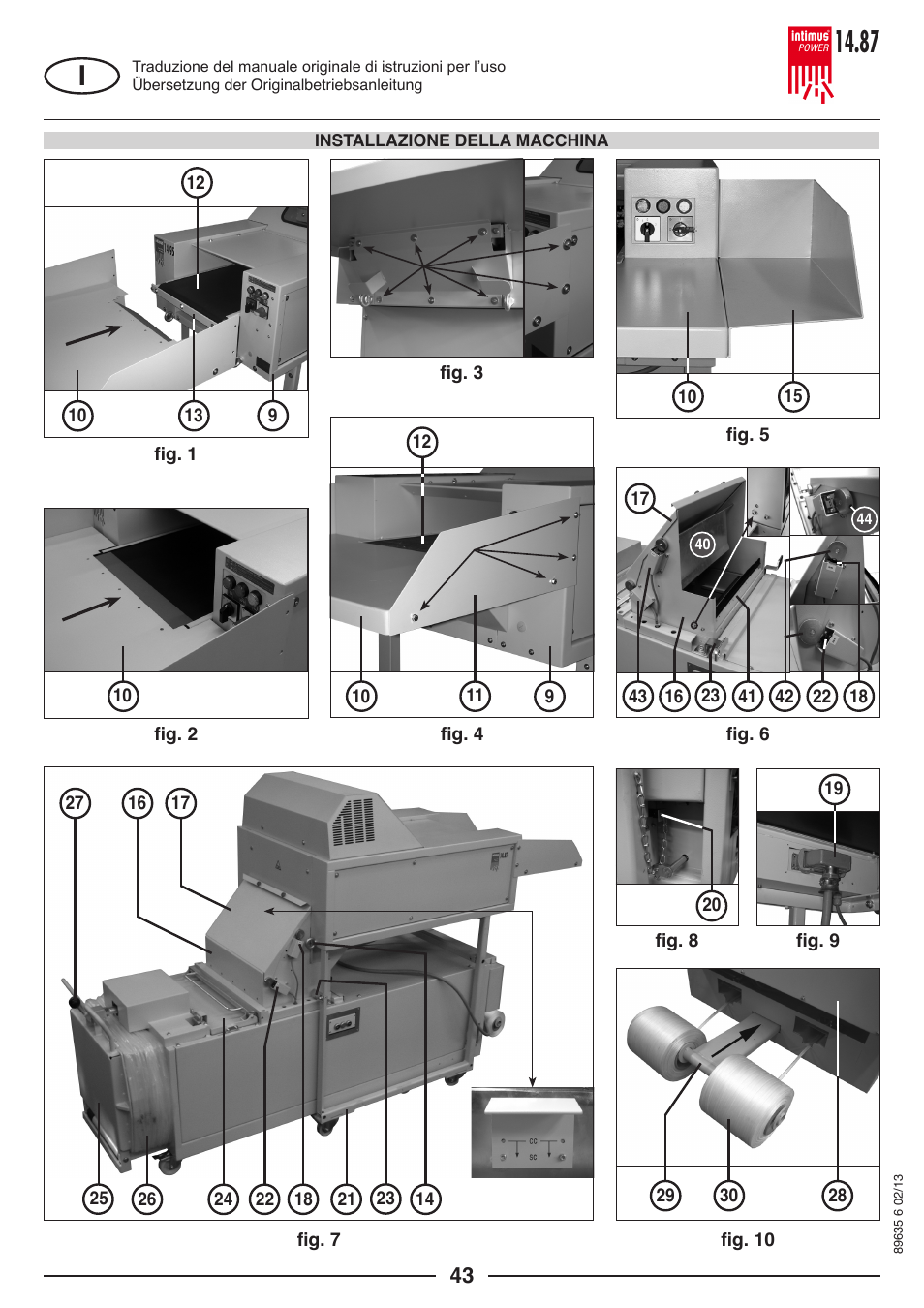 intimus POWER 14.87 User Manual | Page 43 / 68