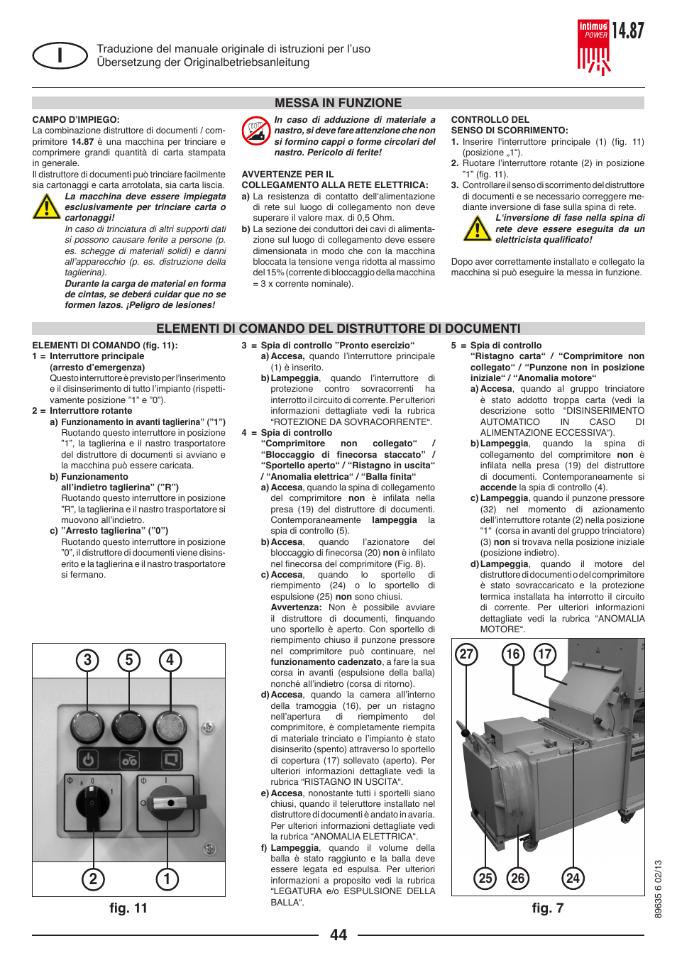 Fig. 11 | intimus POWER 14.87 User Manual | Page 44 / 68