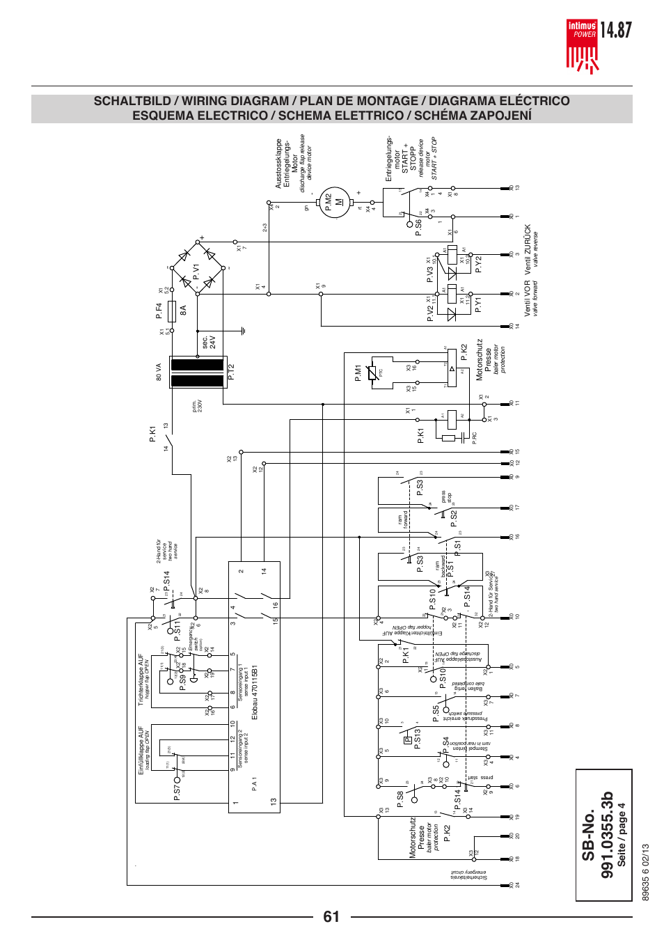 Co nt ro ls ys te m ba le r, Seite / page 4 | intimus POWER 14.87 User Manual | Page 61 / 68