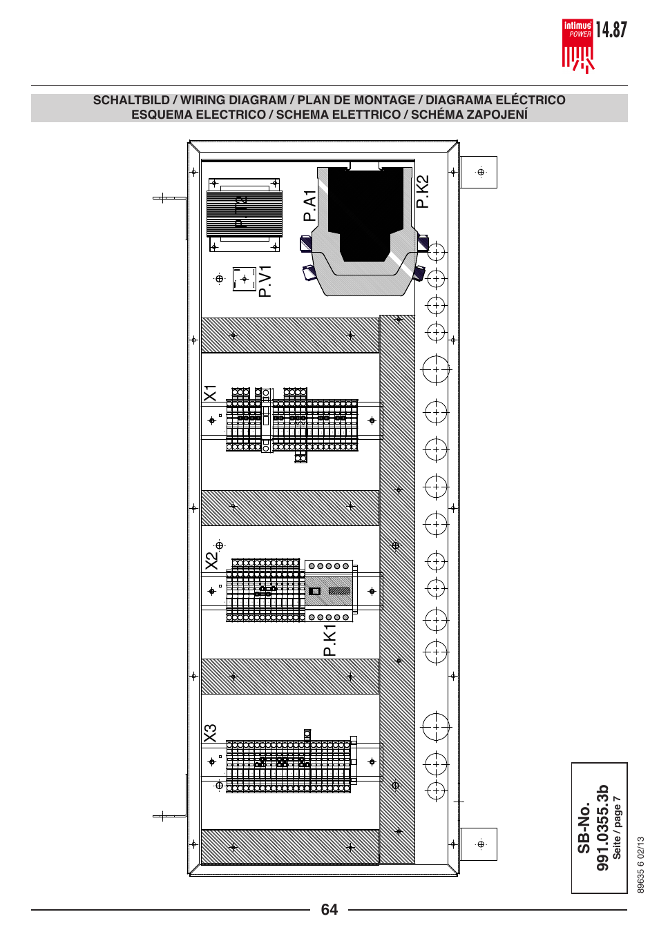 P. k1 x 2, P. k2, X1 p. t 2 p. a1 p. v1 | intimus POWER 14.87 User Manual | Page 64 / 68