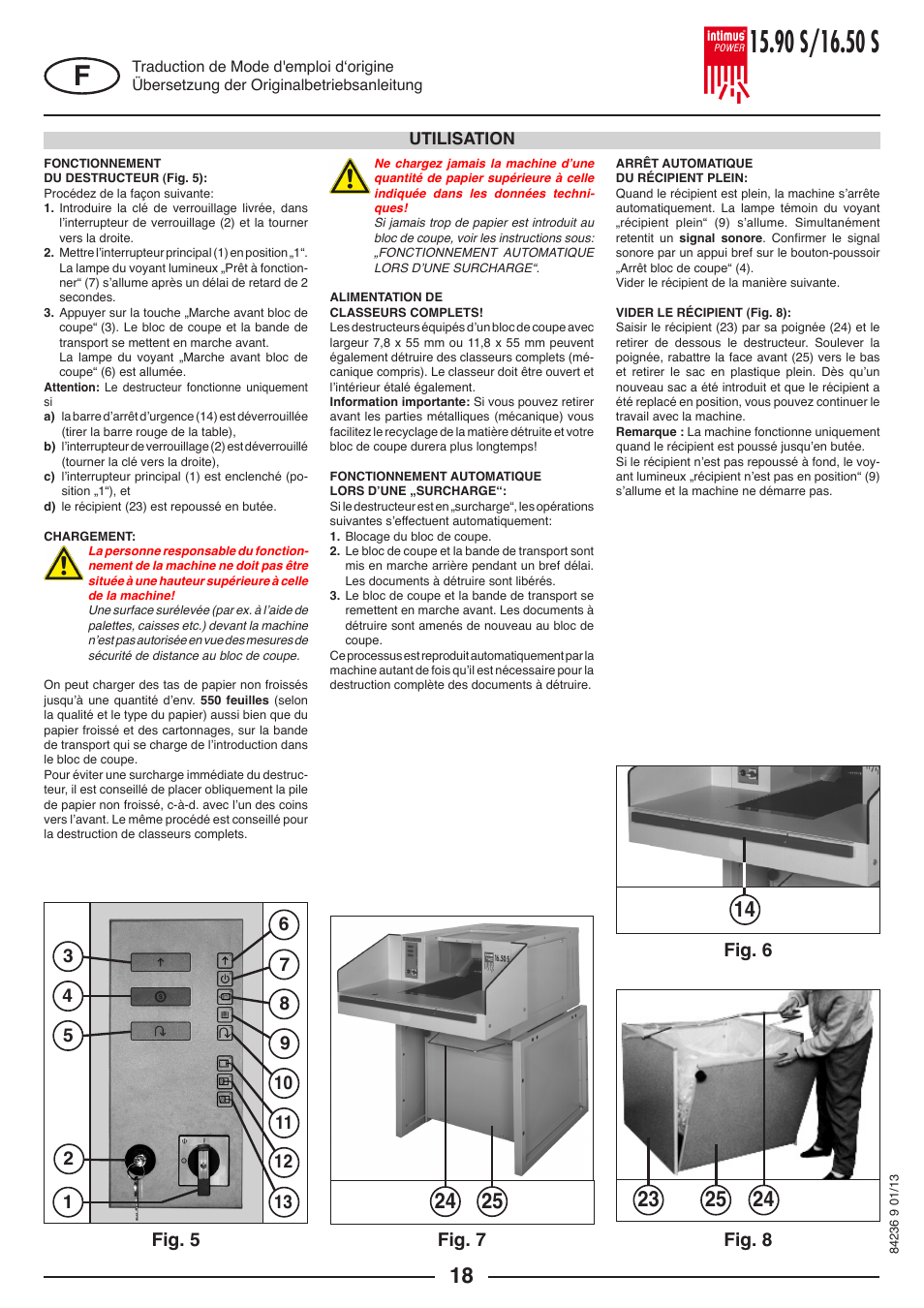 Fig. 8, Fig. 7, Fig. 6 | intimus POWER 16.50 S User Manual | Page 18 / 48