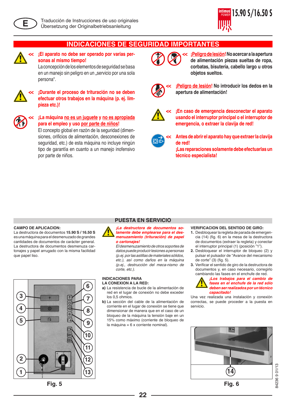 Indicaciones de seguridad importantes, Fig. 6 | intimus POWER 16.50 S User Manual | Page 22 / 48