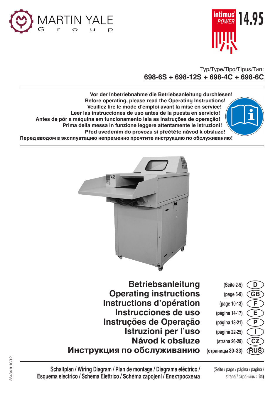 intimus POWER 14.95 S User Manual | 36 pages