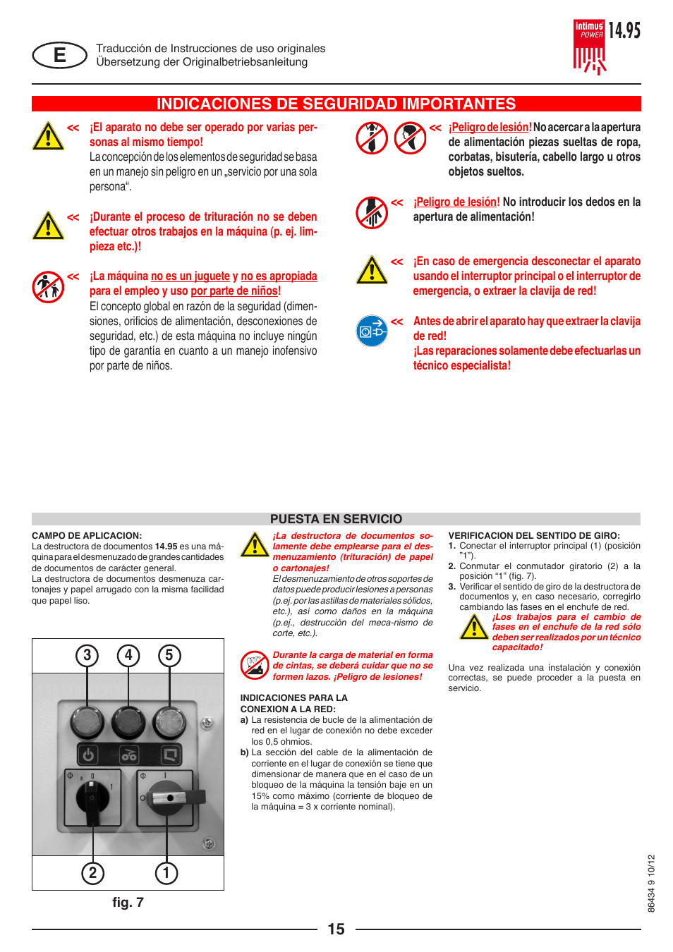 Indicaciones de seguridad importantes, Fig. 7 | intimus POWER 14.95 S User Manual | Page 15 / 36