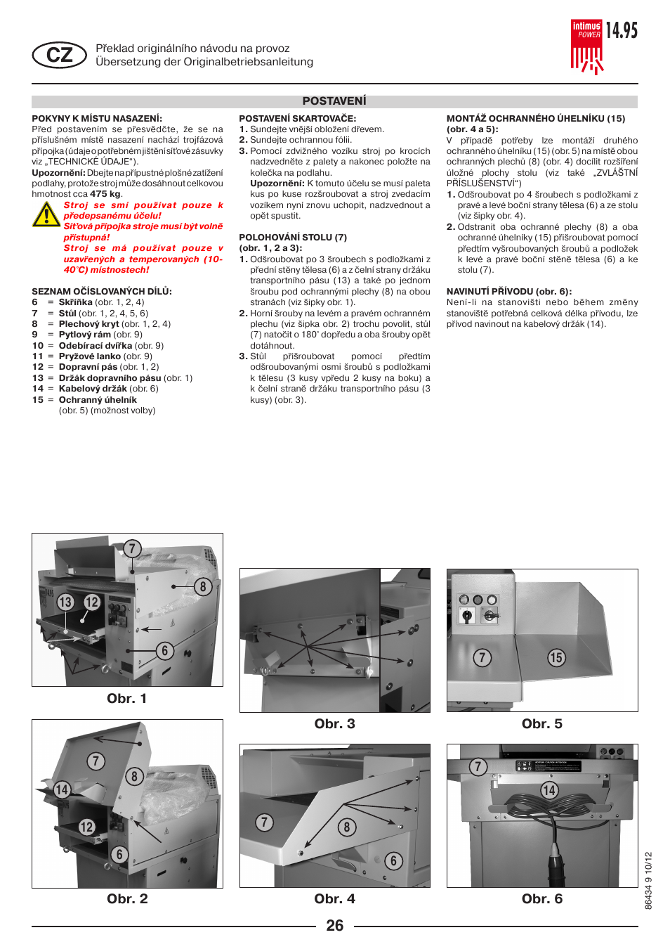 intimus POWER 14.95 S User Manual | Page 26 / 36