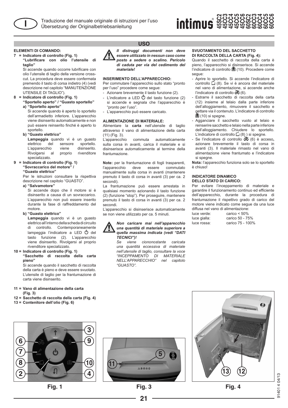 Fig. 1 fig. 4 fig. 3 | intimus 45 CC6 User Manual | Page 21 / 56