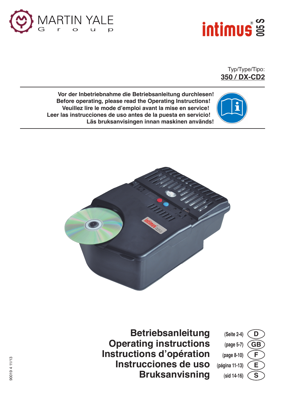 intimus Data Grinder 005S User Manual | 20 pages