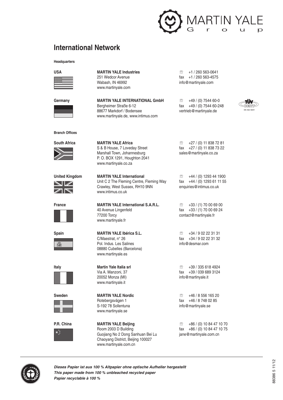 International network | intimus PacMaster S User Manual | Page 36 / 36