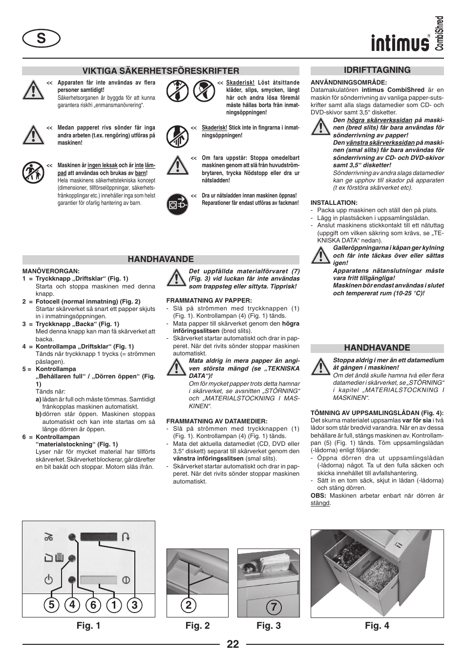 Fig. 2 fig. 4 fig. 3, Fig. 1 | intimus Combishred User Manual | Page 22 / 36