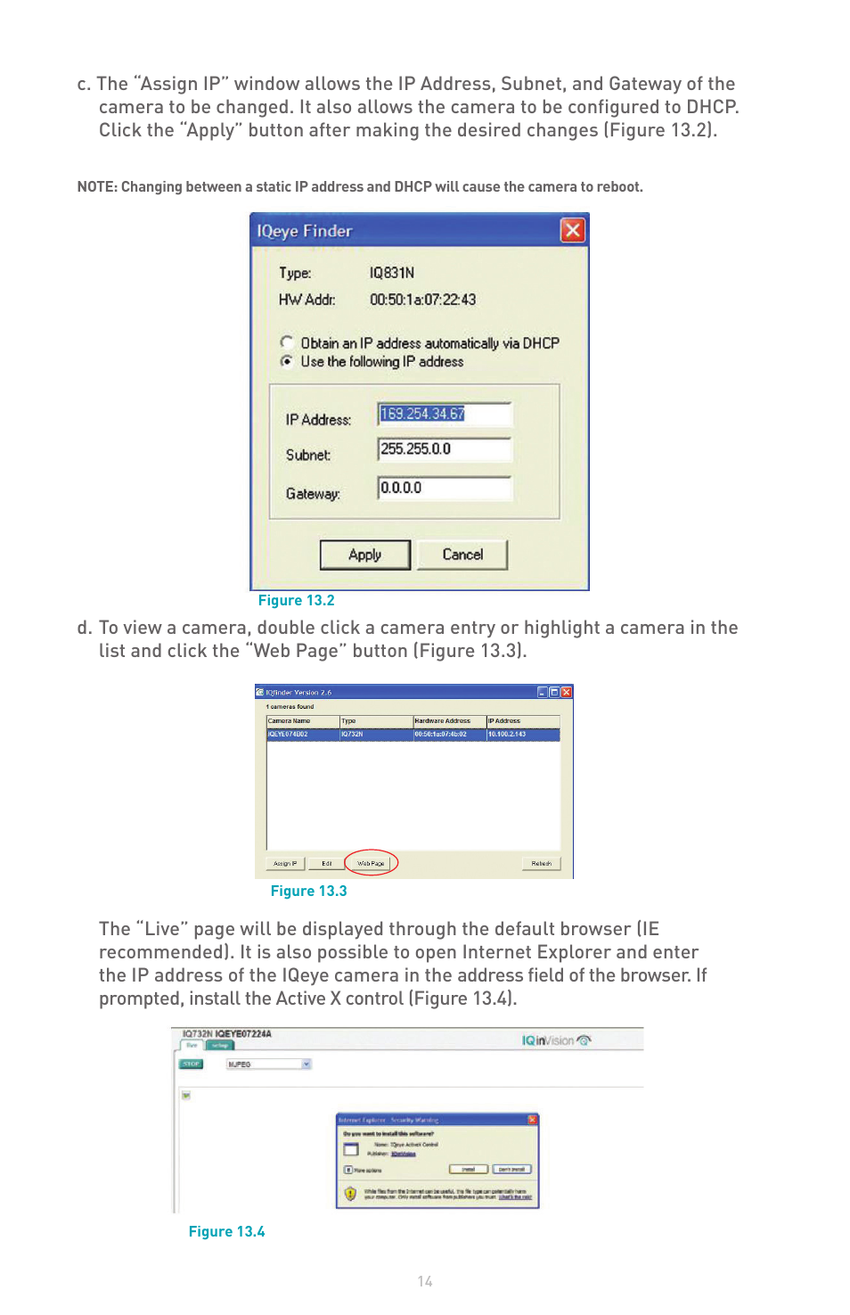 IQinVision Alliance-pro Series User Manual | Page 14 / 20