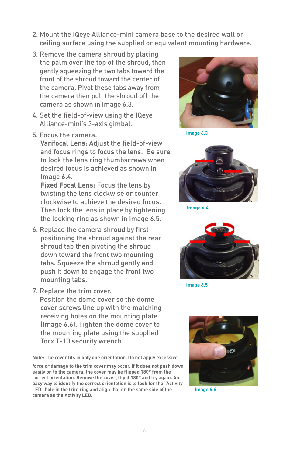 IQinVision Alliance-mini Series IQD3x User Manual | Page 6 / 12