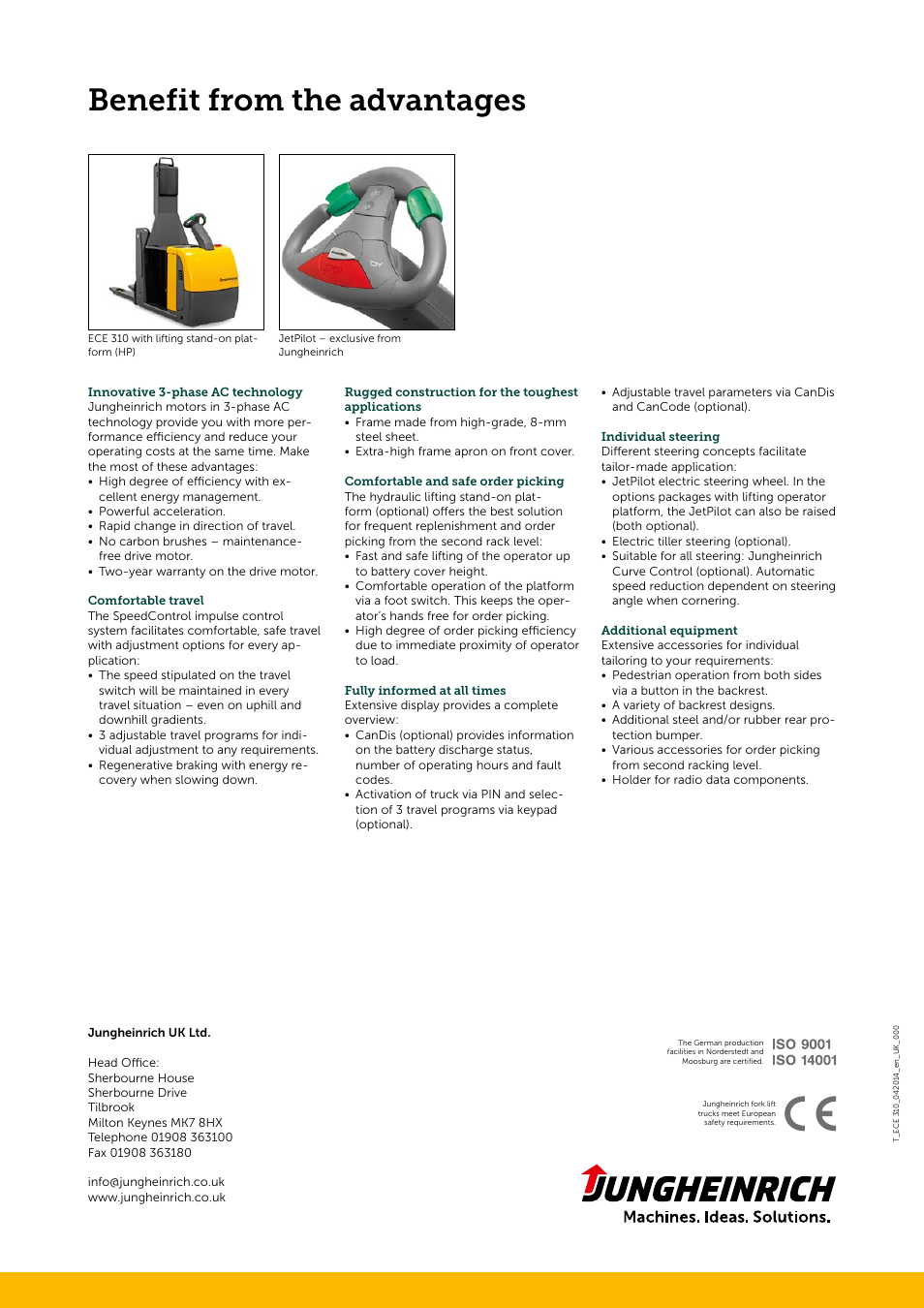 Benefit from the advantages | Jungheinrich ECE_310 User Manual | Page 4 / 4