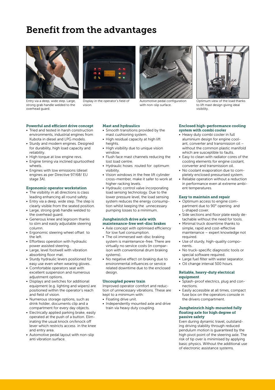 Benefit from the advantages | Jungheinrich TFG_316-320 User Manual | Page 7 / 8