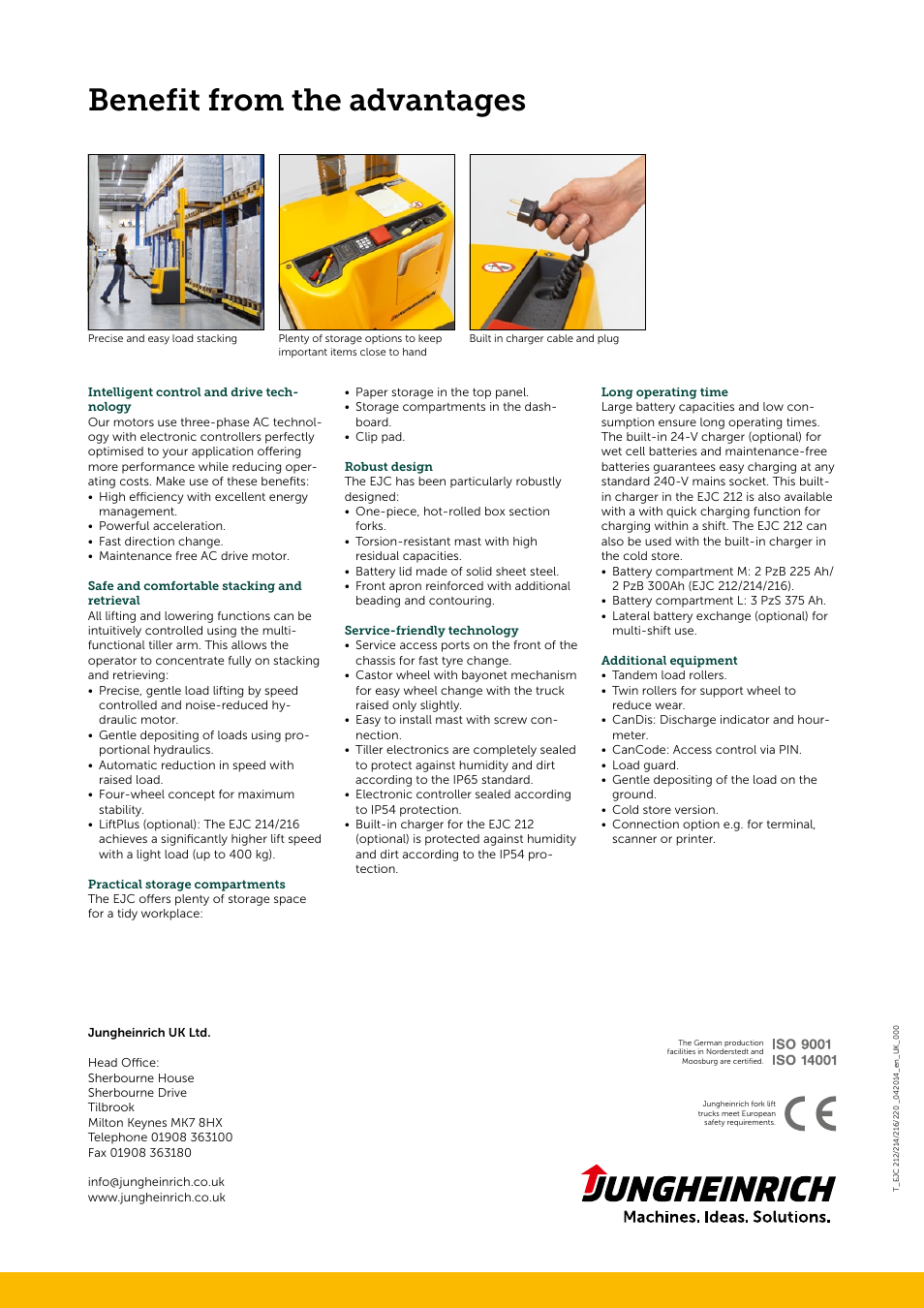 Benefit from the advantages | Jungheinrich EJC_212–214–216–220 User Manual | Page 4 / 4