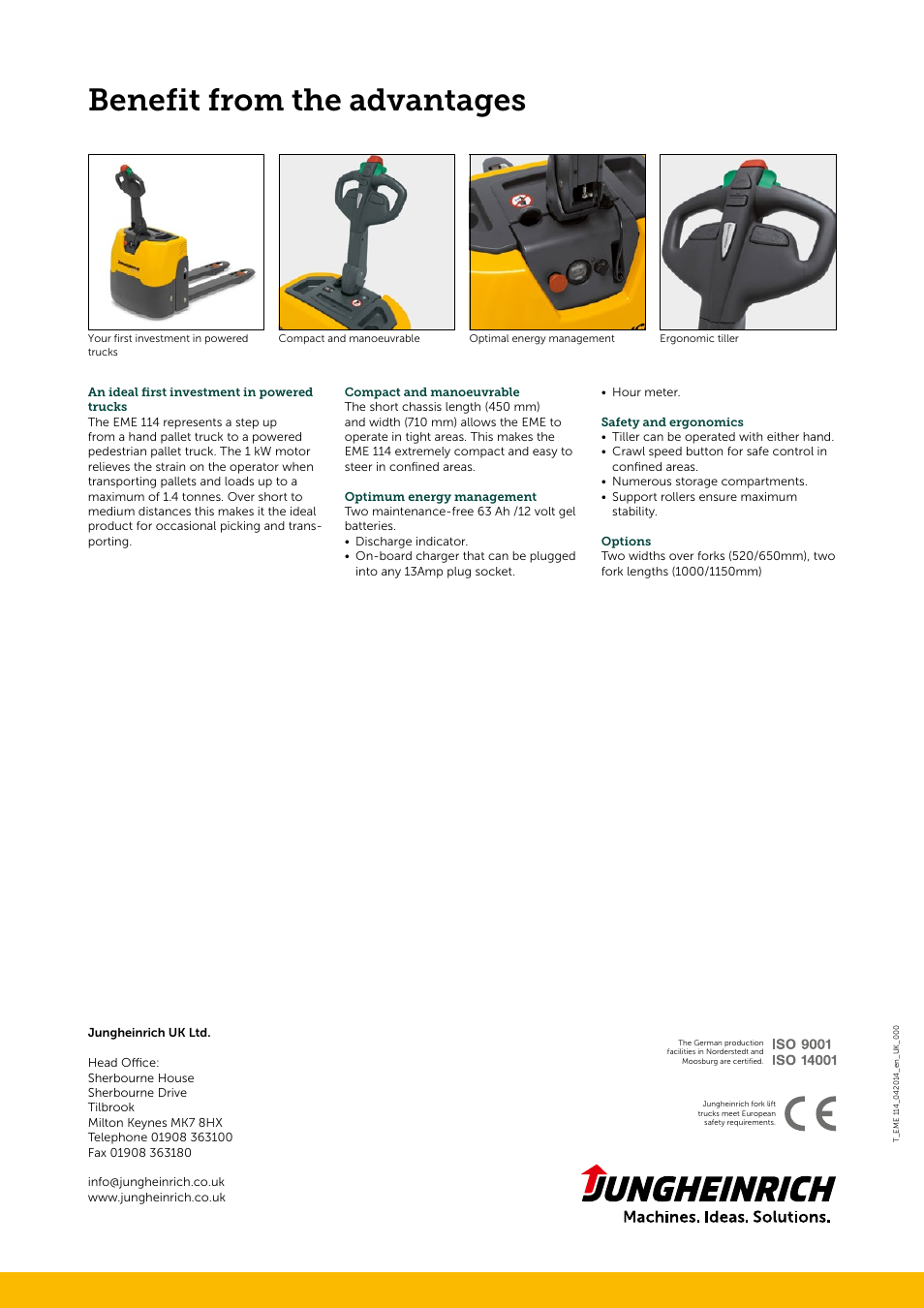 Benefit from the advantages | Jungheinrich EME_114 User Manual | Page 4 / 4