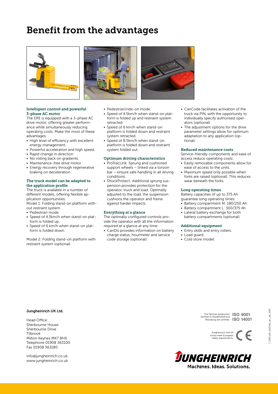 Benefit from the advantages | Jungheinrich ERE_120 User Manual | Page 4 / 4