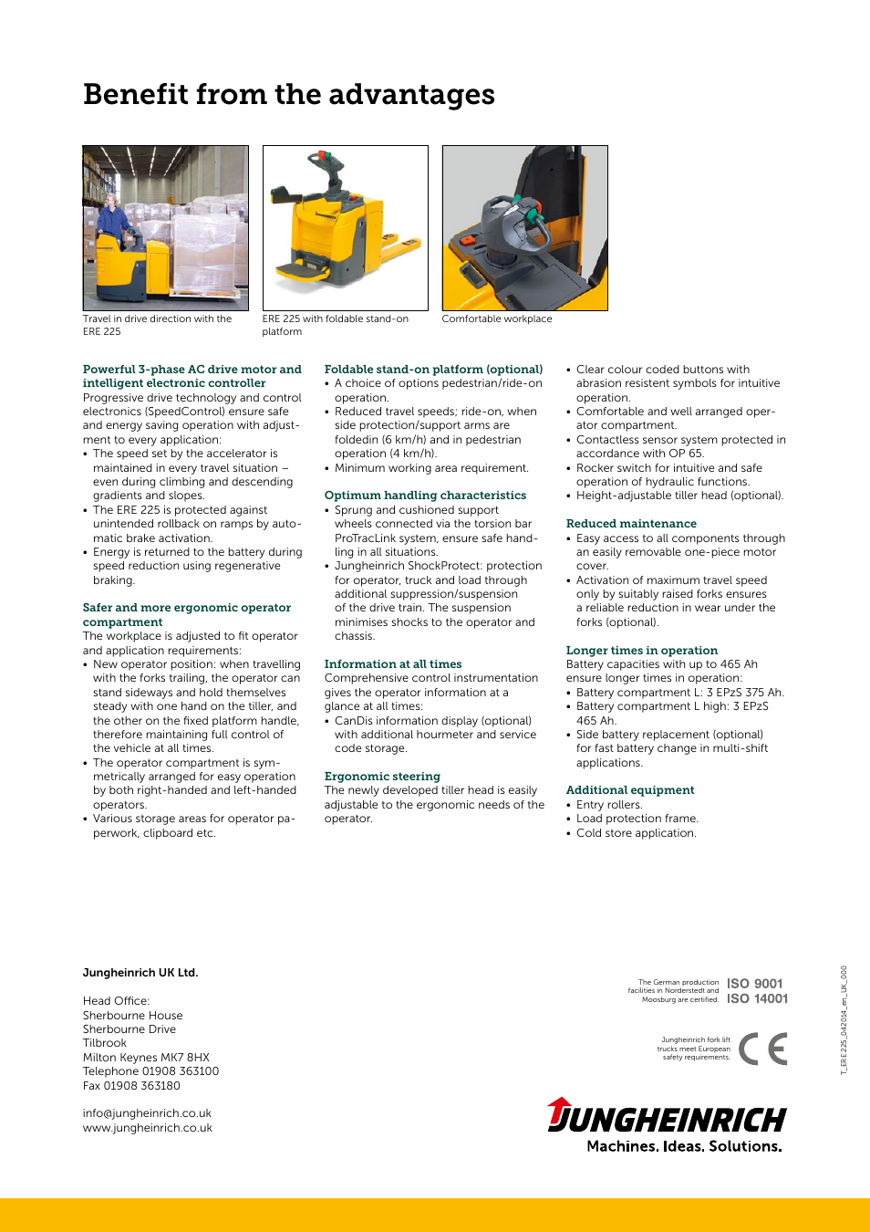 Benefit from the advantages | Jungheinrich ERE_225 User Manual | Page 4 / 4