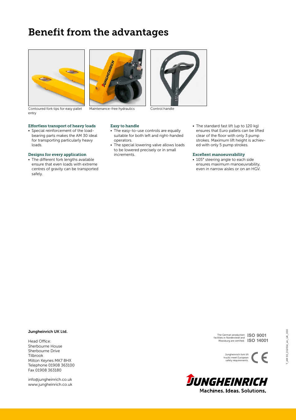 Benefit from the advantages | Jungheinrich AM_30 User Manual | Page 4 / 4
