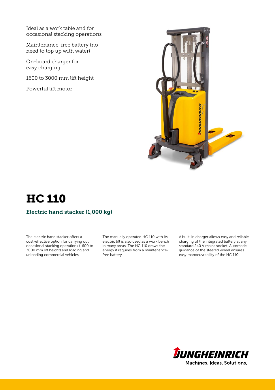 Jungheinrich HC_110 User Manual | 4 pages