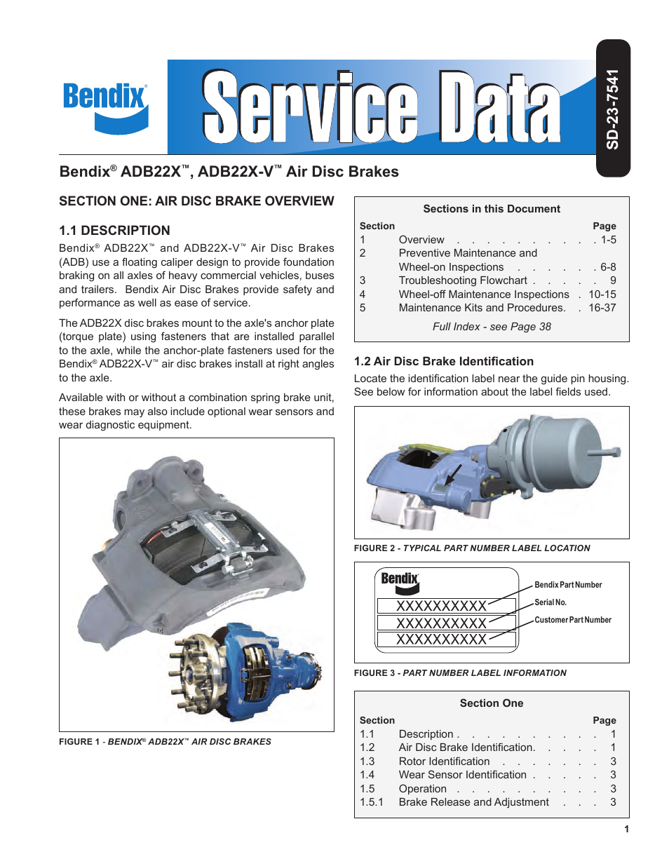 Ken Tool Bendix ADB22X-V Air Disc Brakes User Manual | 40 pages