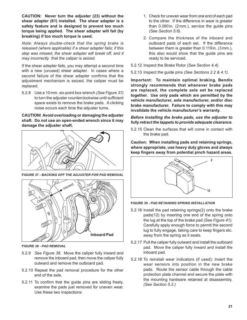 Ken Tool Bendix ADB22X-V Air Disc Brakes User Manual | Page 21 / 40