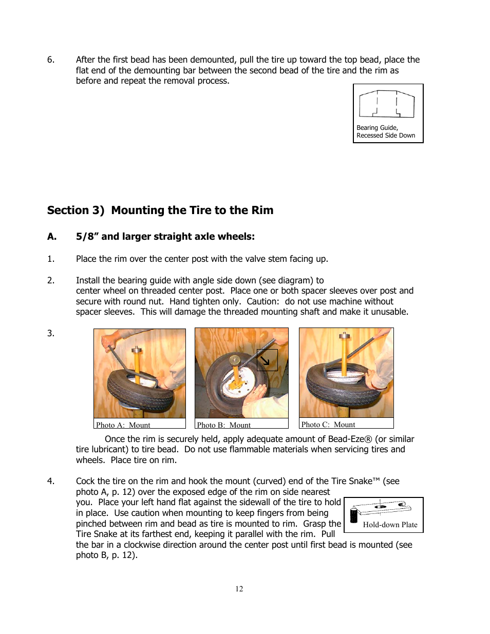 Ken Tool T601 (38601) CENTER POST TIRE CHANGING SYSTEM User Manual | Page 12 / 16