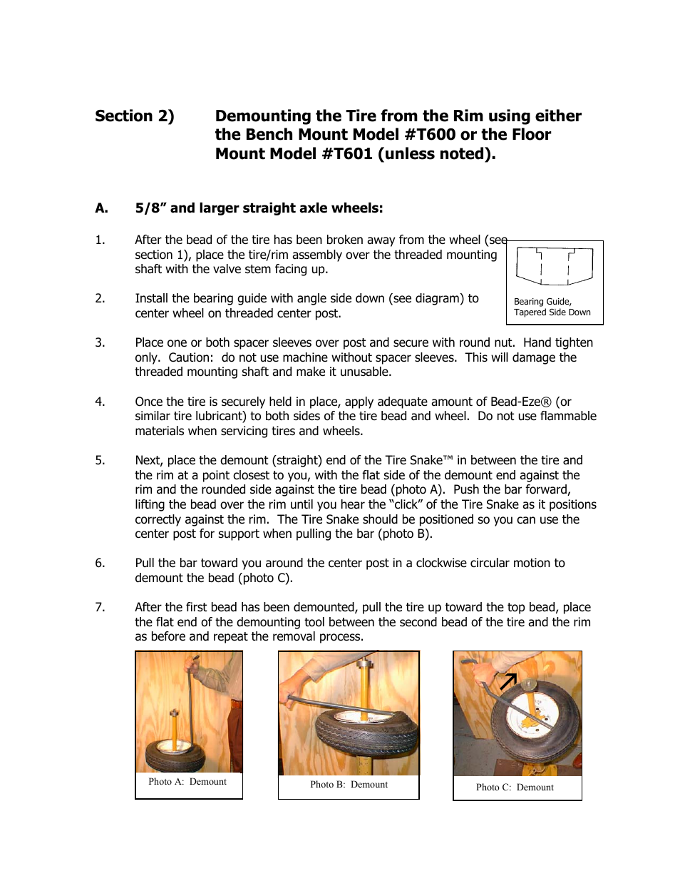 Ken Tool T601 (38601) CENTER POST TIRE CHANGING SYSTEM User Manual | Page 7 / 16