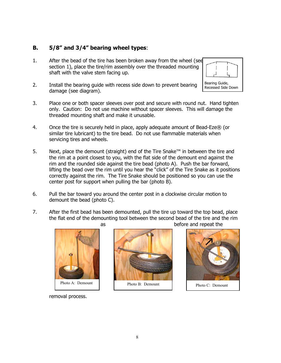 Ken Tool T601 (38601) CENTER POST TIRE CHANGING SYSTEM User Manual | Page 8 / 16