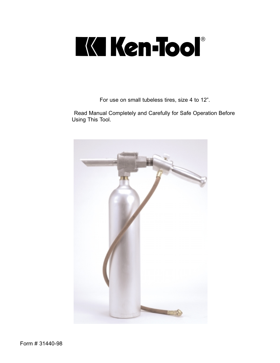 Ken Tool 31440 Bead Seater User Manual | 4 pages