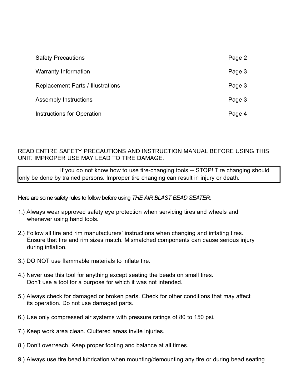 Ken Tool 31440 Bead Seater User Manual | Page 2 / 4