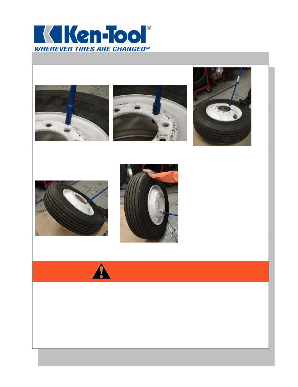 Warning, Hub side up, Instruction manual | Ken Tool 34950 IronMan Ergonomic Wheel Lifting Bar User Manual | Page 2 / 2