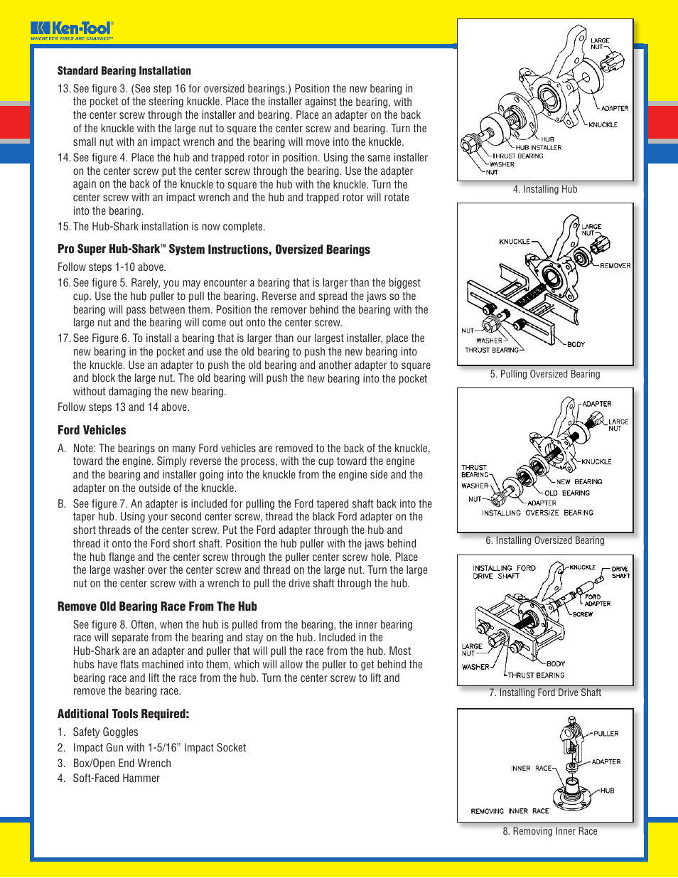 Ken Tool KTHSI0510 Pro Super Hub Shark User Manual | Page 2 / 2