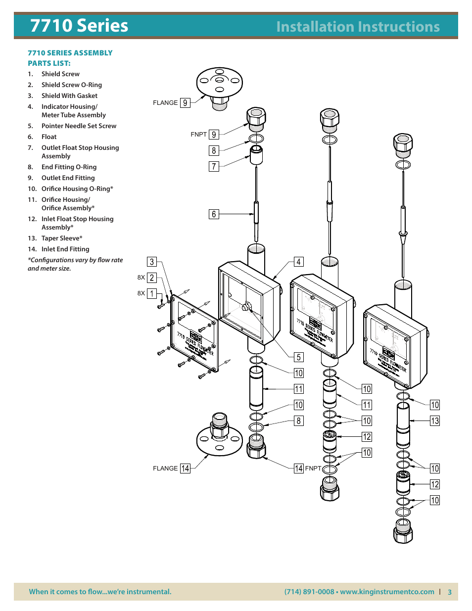 7710 series, Installation instructions | KING 7710 Series User Manual | Page 3 / 5