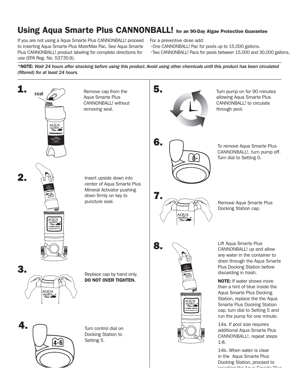 Using cannonball, Using aqua smarte plus cannonball | King Technology Aqua Smarte Plus Mineral Dispensing System Model 7700 User Manual | Page 9 / 16