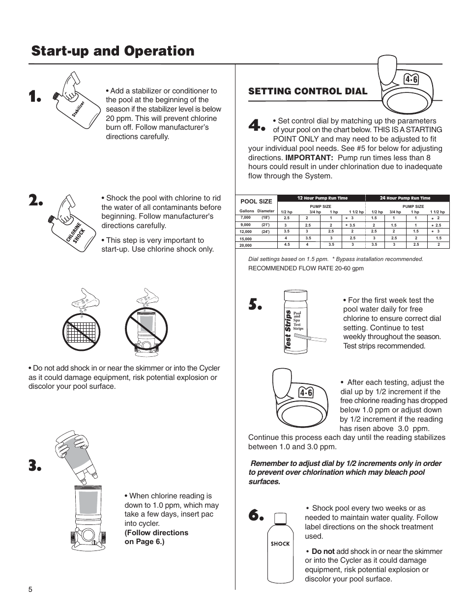 Start-up and operation, Setting control dial | King Technology Prevail System User Manual | Page 5 / 13