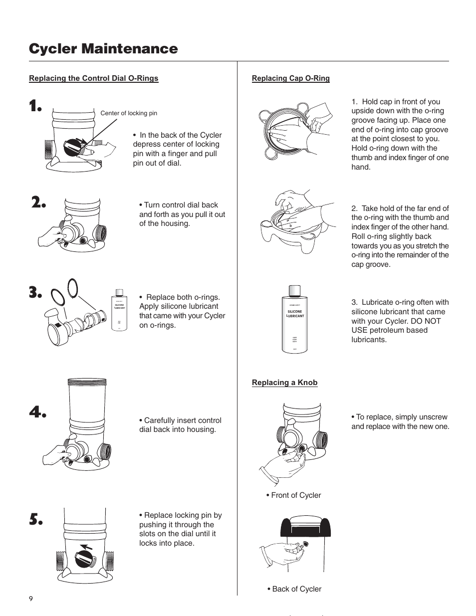 Cycler maintenance | King Technology Prevail System User Manual | Page 9 / 13