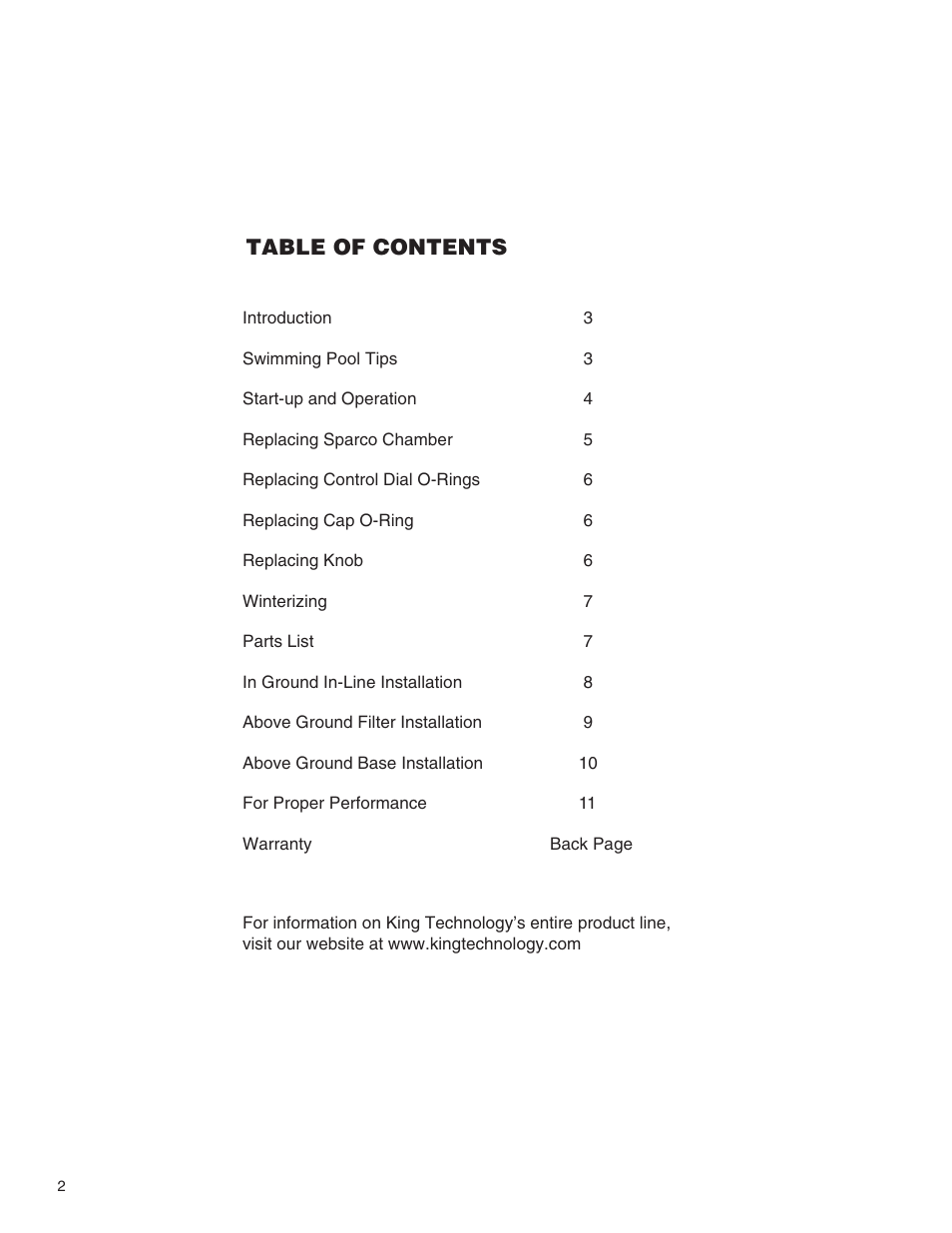 King Technology Sparco System User Manual | Page 2 / 12