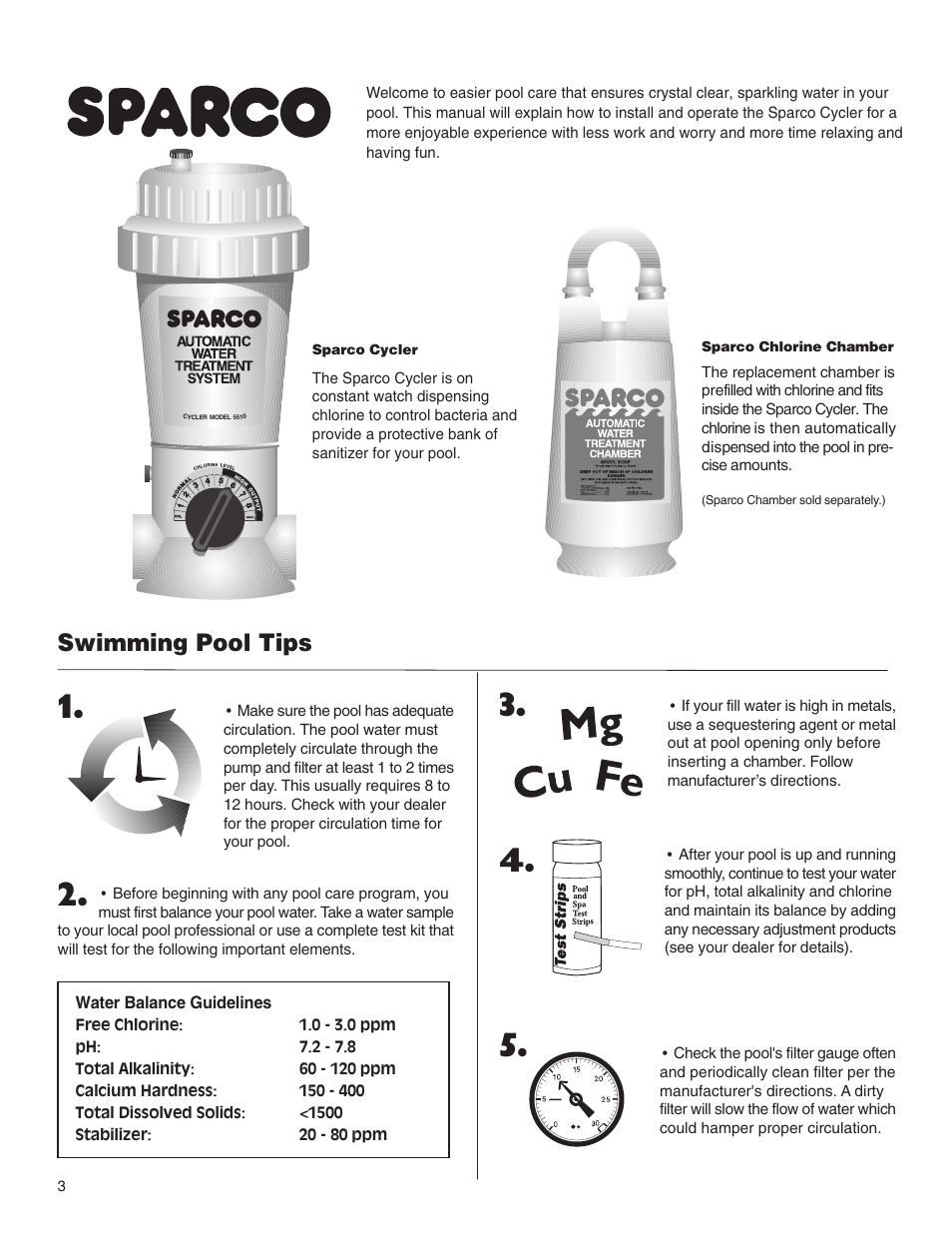 Swimming pool tips | King Technology Sparco System User Manual | Page 3 / 12