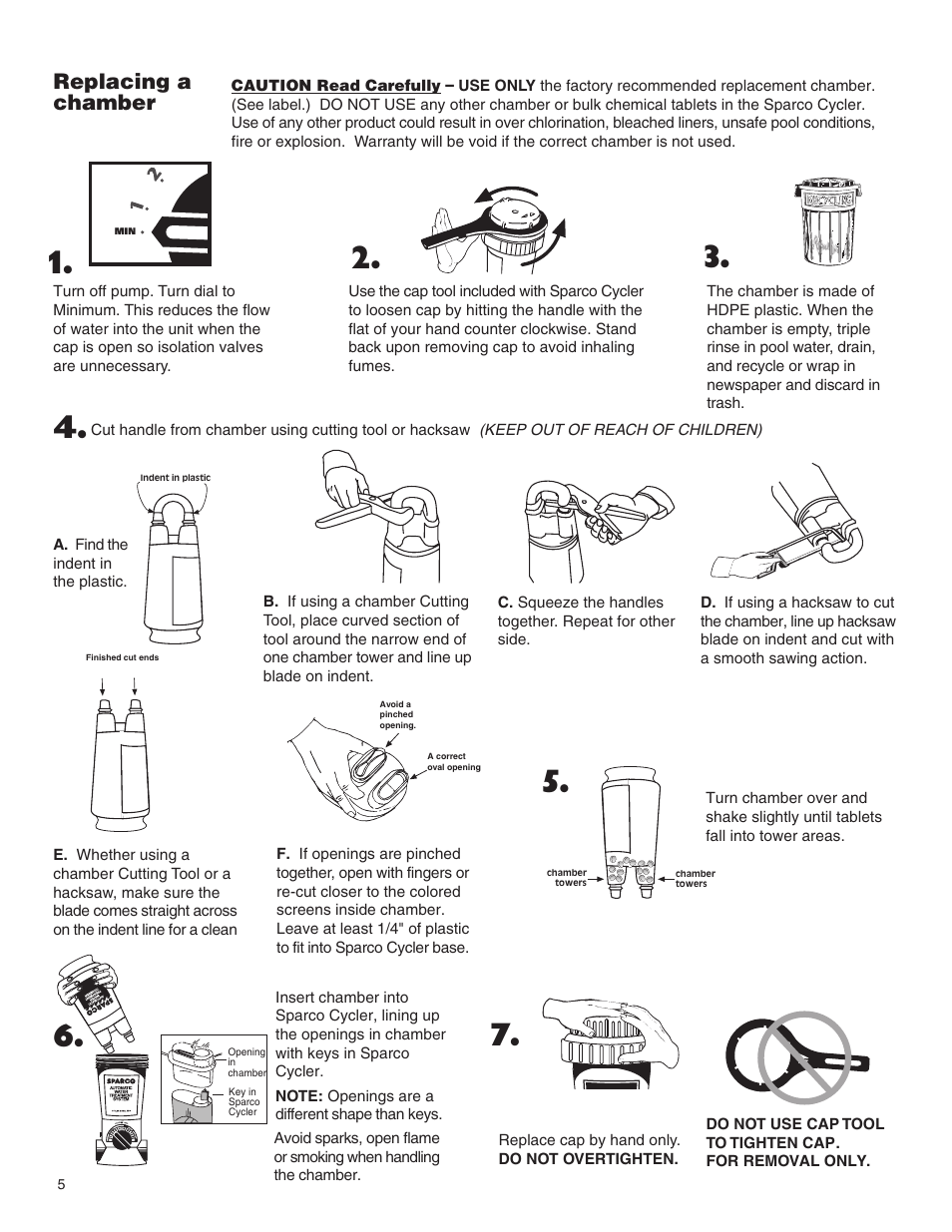 Replacing a chamber | King Technology Sparco System User Manual | Page 5 / 12