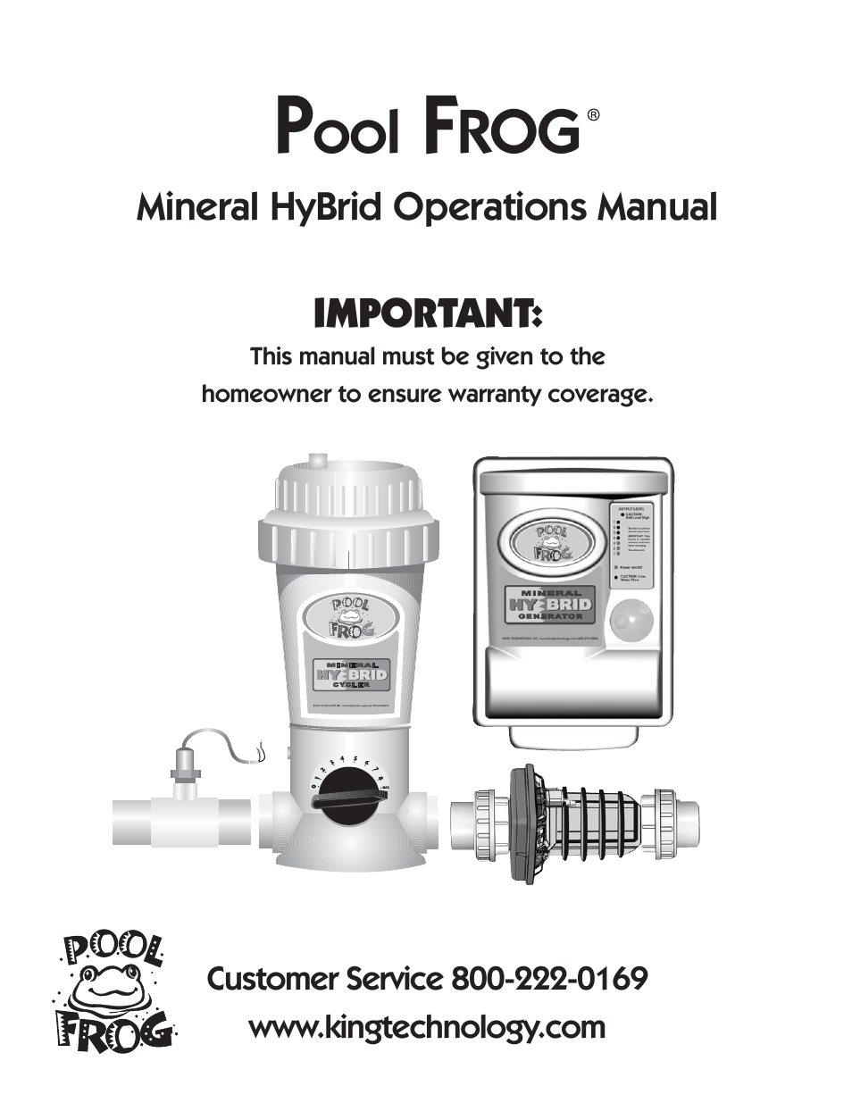 King Technology POOL FROG Mineral Hybrid System Analog User Manual | 20 pages