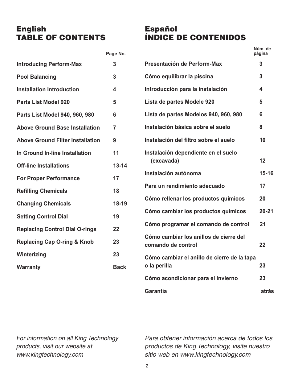 King Technology Perform-Max Feeders User Manual | Page 2 / 24