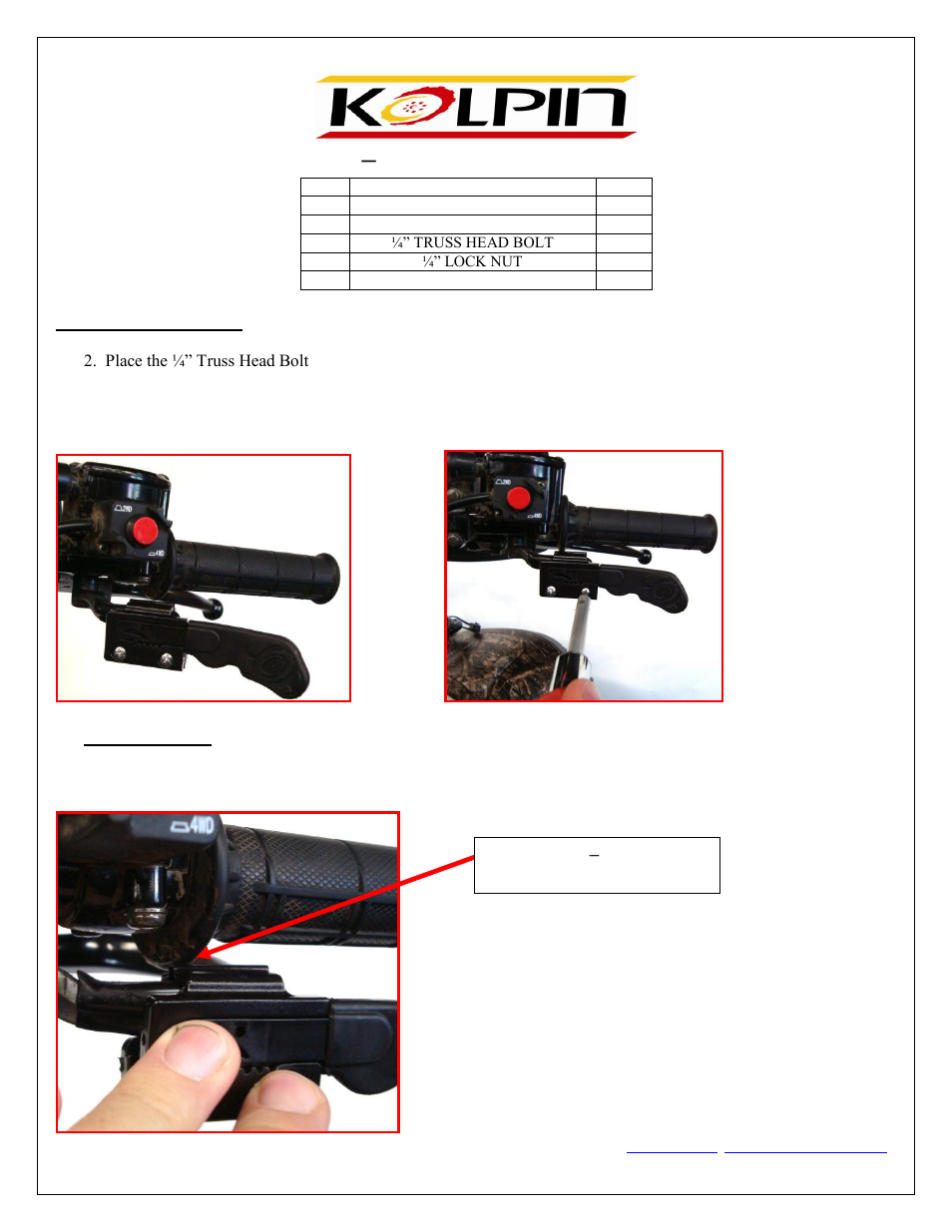 Kolpin 98010 – Heated Throttle Master User Manual | 2 pages